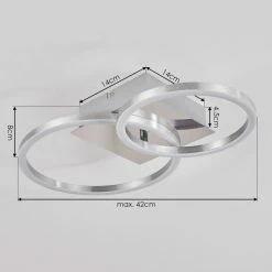 Hofstein Buren Deckenleuchte LED Nickel-Matt, 1-flammig -LED Leuchten Verkäufe buren deckenleuchte h3446713 3