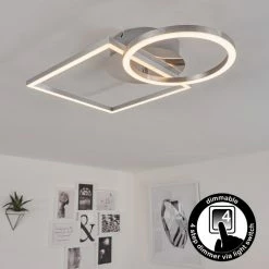 Hofstein Buren Deckenleuchte LED Nickel-Matt, 1-flammig