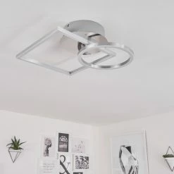 Hofstein Buren Deckenleuchte LED Nickel-Matt, 1-flammig -LED Leuchten Verkäufe buren deckenleuchte h3446737 14