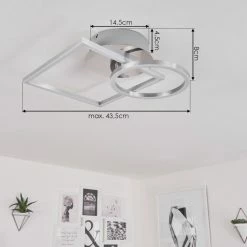 Hofstein Buren Deckenleuchte LED Nickel-Matt, 1-flammig -LED Leuchten Verkäufe buren deckenleuchte h3446737 3