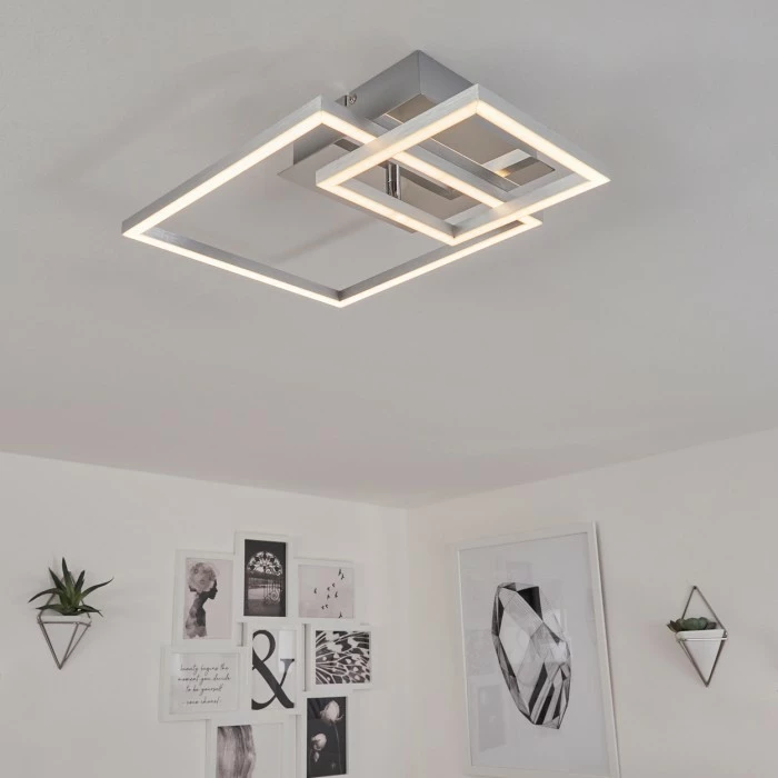 Hofstein Buren Deckenleuchte LED Nickel-Matt, 1-flammig 11 Hofstein Buren Deckenleuchte LED Nickel-Matt, 1-flammig – Bild 11