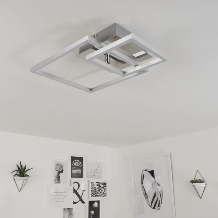 Hofstein Buren Deckenleuchte LED Nickel-Matt, 1-flammig 12 Hofstein Buren Deckenleuchte LED Nickel-Matt, 1-flammig – Bild 12