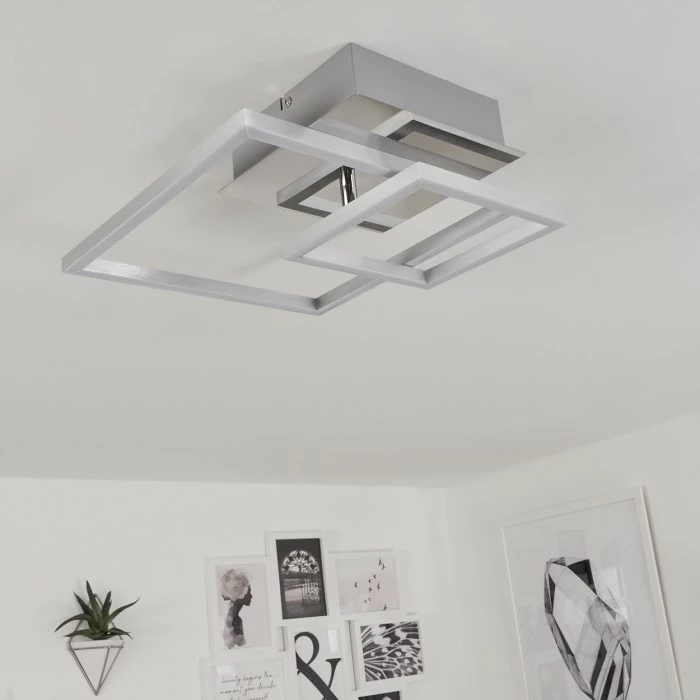 Hofstein Buren Deckenleuchte LED Nickel-Matt, 1-flammig 14 Hofstein Buren Deckenleuchte LED Nickel-Matt, 1-flammig – Bild 14