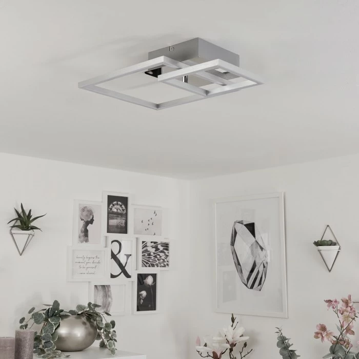 Hofstein Buren Deckenleuchte LED Nickel-Matt, 1-flammig 10 Hofstein Buren Deckenleuchte LED Nickel-Matt, 1-flammig – Bild 10