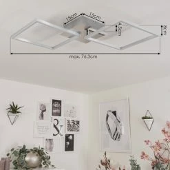 Hofstein Buren Deckenleuchte LED Nickel-Matt, 1-flammig -LED Leuchten Verkäufe buren deckenleuchte h3446782 3