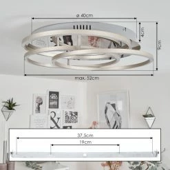 Hofstein Buren Deckenleuchte LED Nickel-Matt, 1-flammig -LED Leuchten Verkäufe buren deckenleuchte h3446836 3