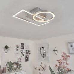 Hofstein Buren Deckenleuchte LED Nickel-Matt, 1-flammig -LED Leuchten Verkäufe buren deckenleuchte h3447451 10