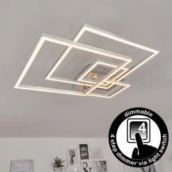 Hofstein Buren Deckenleuchte LED Nickel-Matt, 1-flammig