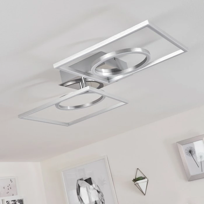 Hofstein Buren Deckenleuchte LED Nickel-Matt, 1-flammig 10 Hofstein Buren Deckenleuchte LED Nickel-Matt, 1-flammig – Bild 10