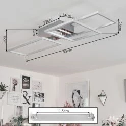 Hofstein Buren Deckenleuchte LED Nickel-Matt, 1-flammig -LED Leuchten Verkäufe buren deckenleuchte h3447536 3