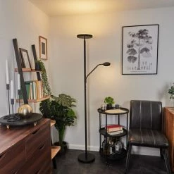 Hofstein Busswil Deckenfluter LED Schwarz, 2-flammig -LED Leuchten Verkäufe busswil deckenfluter h3458006 6