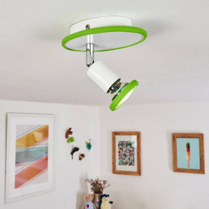 Hofstein Cabri Deckenleuchte LED Chrom, Grün, Weiß, 1-flammig 9 Hofstein Cabri Deckenleuchte LED Chrom, Grün, Weiß, 1-flammig – Bild 9