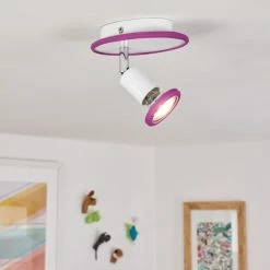 Hofstein Cabri Deckenleuchte LED Chrom, Weiß, Lila, 1-flammig -LED Leuchten Verkäufe cabri deckenleuchte h3551820 10