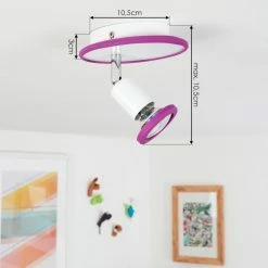 Hofstein Cabri Deckenleuchte LED Chrom, Weiß, Lila, 1-flammig -LED Leuchten Verkäufe cabri deckenleuchte h3551820 3