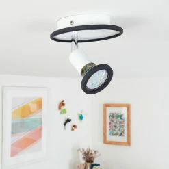 Hofstein Cabri Deckenleuchte LED Chrom, Schwarz, Weiß, 1-flammig -LED Leuchten Verkäufe cabri deckenleuchte h3551844 9