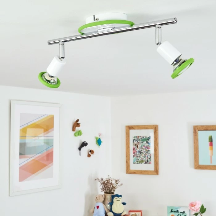 Hofstein Cabri Deckenleuchte LED Chrom, Grün, Weiß, 2-flammig 2 Hofstein Cabri Deckenleuchte LED Chrom, Grün, Weiß, 2-flammig – Bild 2