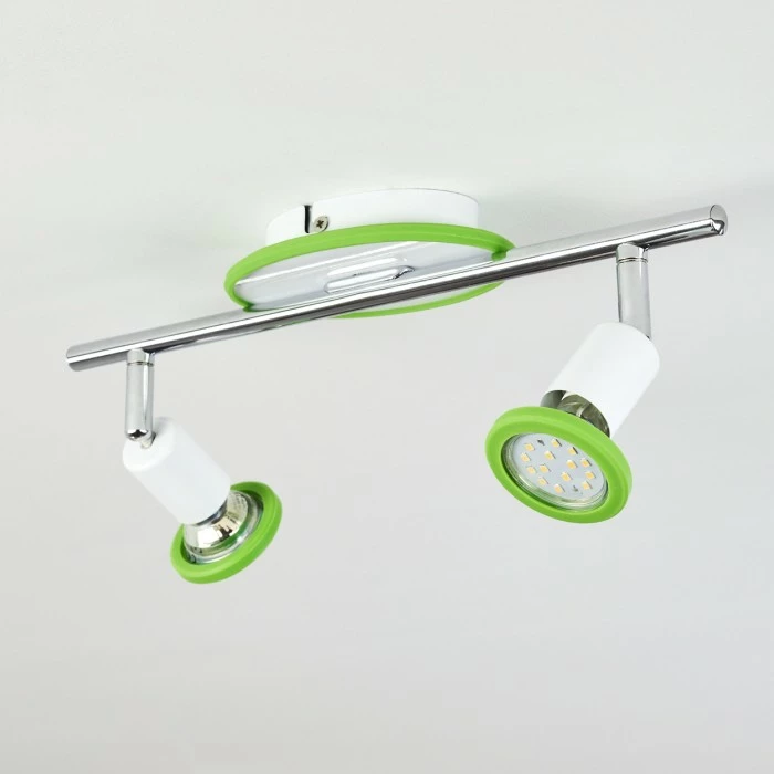 Hofstein Cabri Deckenleuchte LED Chrom, Grün, Weiß, 2-flammig 8 Hofstein Cabri Deckenleuchte LED Chrom, Grün, Weiß, 2-flammig – Bild 8