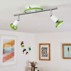 Hofstein Cabri Deckenleuchte LED Chrom, Grün, Weiß, 2-flammig 18 Hofstein Cabri Deckenleuchte LED Chrom, Grün, Weiß, 2-flammig -LED Leuchten Verkäufe cabri deckenleuchte h3551998 8