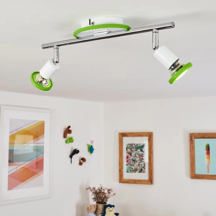 Hofstein Cabri Deckenleuchte LED Chrom, Grün, Weiß, 2-flammig 9 Hofstein Cabri Deckenleuchte LED Chrom, Grün, Weiß, 2-flammig – Bild 9