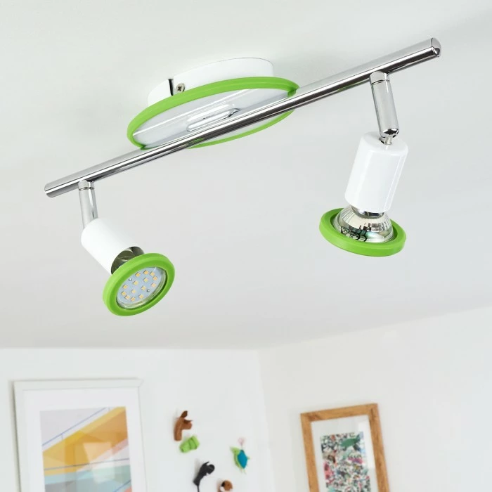 Hofstein Cabri Deckenleuchte LED Chrom, Grün, Weiß, 2-flammig 10 Hofstein Cabri Deckenleuchte LED Chrom, Grün, Weiß, 2-flammig – Bild 10