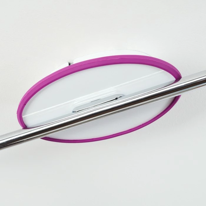 Hofstein Cabri Deckenleuchte LED Chrom, Weiß, Lila, 2-flammig 3 Hofstein Cabri Deckenleuchte LED Chrom, Weiß, Lila, 2-flammig – Bild 3