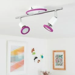 Hofstein Cabri Deckenleuchte LED Chrom, Weiß, Lila, 2-flammig 21 Hofstein Cabri Deckenleuchte LED Chrom, Weiß, Lila, 2-flammig -LED Leuchten Verkäufe cabri deckenleuchte h3552001 9