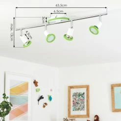 Hofstein Cabri Deckenleuchte LED Chrom, Grün, Weiß, 4-flammig -LED Leuchten Verkäufe cabri deckenleuchte h3552049 3