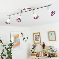 Hofstein Cabri Deckenleuchte LED Chrom, Weiß, Lila, 4-flammig -LED Leuchten Verkäufe cabri deckenleuchte h3552063 11