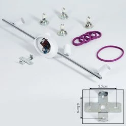 Hofstein Cabri Deckenleuchte LED Chrom, Weiß, Lila, 4-flammig -LED Leuchten Verkäufe cabri deckenleuchte h3552063 4