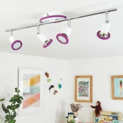 Hofstein Cabri Deckenleuchte LED Chrom, Weiß, Lila, 4-flammig -LED Leuchten Verkäufe cabri deckenleuchte h3552063 9