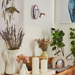 Hofstein Cabri Wandleuchte LED Chrom, Weiß, Lila, 1-flammig -LED Leuchten Verkäufe cabri wandleuchte h3561188 10