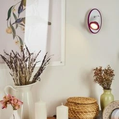 Hofstein Cabri Wandleuchte LED Chrom, Weiß, Lila, 1-flammig -LED Leuchten Verkäufe cabri wandleuchte h3561188 8