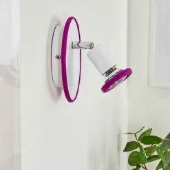 Hofstein Cabri Wandleuchte LED Chrom, Weiß, Lila, 1-flammig -LED Leuchten Verkäufe cabri wandleuchte h3561188 9