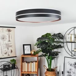 Hofstein Cachalot Deckenleuchte LED Schwarz, Kupferfarben, 1-flammig, Fernbedienung, Farbwechsler 27 Hofstein Cachalot Deckenleuchte LED Schwarz, Kupferfarben, 1-flammig, Fernbedienung, Farbwechsler -LED Leuchten Verkäufe cachalot deckenleuchte h3550373 13