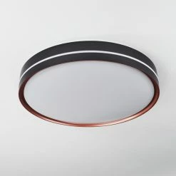 Hofstein Cachalot Deckenleuchte LED Schwarz, Kupferfarben, 1-flammig, Fernbedienung, Farbwechsler -LED Leuchten Verkäufe cachalot deckenleuchte h3550373 7