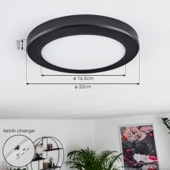 Hofstein Canditas LED Panel Schwarz, 1-flammig -LED Leuchten Verkäufe canditas led panel h3416075 3