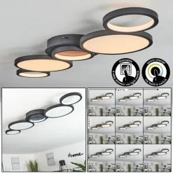 Hofstein Carabajal Deckenleuchte LED Schwarz, 1-flammig