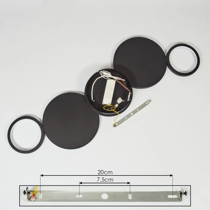 Hofstein Carabajal Deckenleuchte LED Schwarz, 1-flammig 5 Hofstein Carabajal Deckenleuchte LED Schwarz, 1-flammig – Bild 5