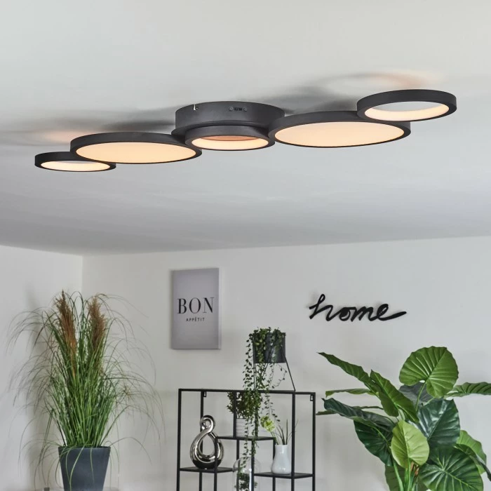 Hofstein Carabajal Deckenleuchte LED Schwarz, 1-flammig 10 Hofstein Carabajal Deckenleuchte LED Schwarz, 1-flammig – Bild 10