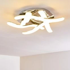 Hofstein Carmacks Deckenleuchte LED Chrom, 1-flammig -LED Leuchten Verkäufe carmacks deckenleuchte h3109700 do1 13