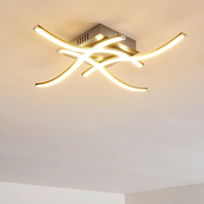 Hofstein Casale Deckenleuchte LED Nickel-Matt, 4-flammig 14 Hofstein Casale Deckenleuchte LED Nickel-Matt, 4-flammig – Bild 14