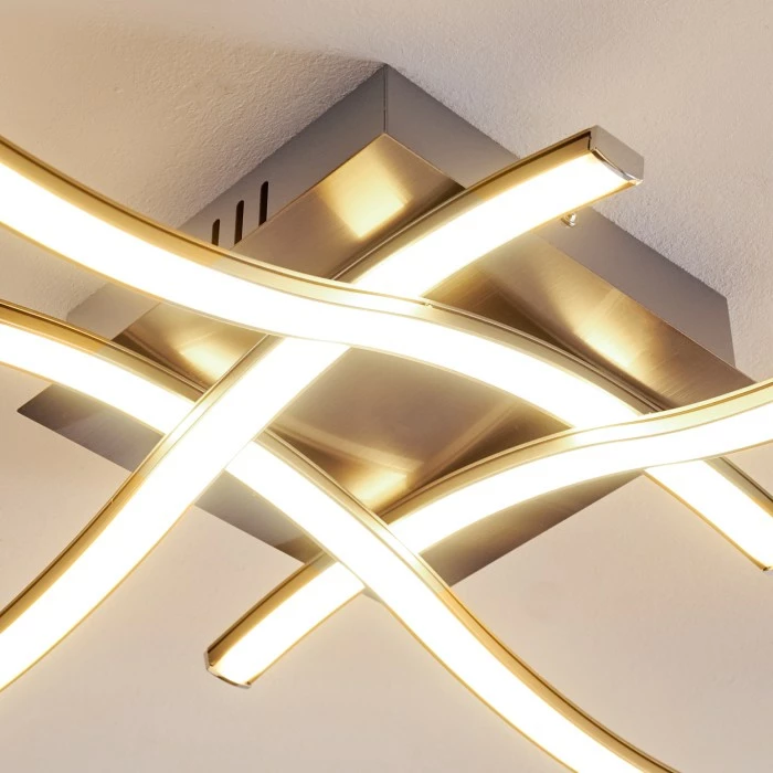 Hofstein Casale Deckenleuchte LED Nickel-Matt, 4-flammig 15 Hofstein Casale Deckenleuchte LED Nickel-Matt, 4-flammig – Bild 15