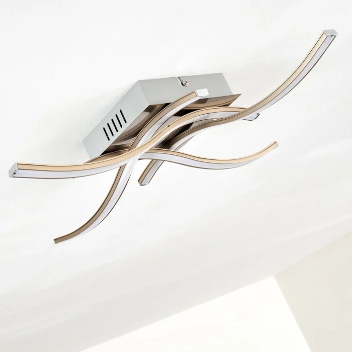 Hofstein Casale Deckenleuchte LED Nickel-Matt, 4-flammig 19 Hofstein Casale Deckenleuchte LED Nickel-Matt, 4-flammig – Bild 19