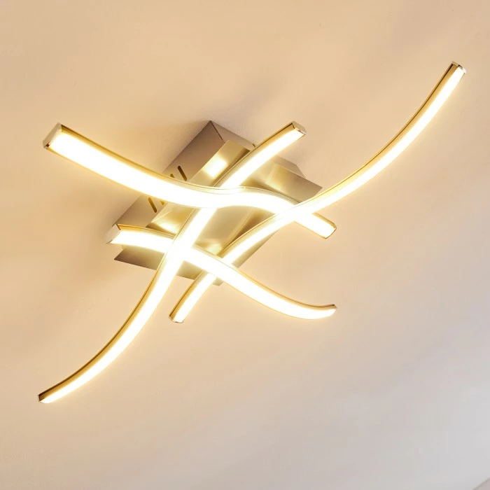 Hofstein Casale Deckenleuchte LED Nickel-Matt, 4-flammig 3 Hofstein Casale Deckenleuchte LED Nickel-Matt, 4-flammig – Bild 3