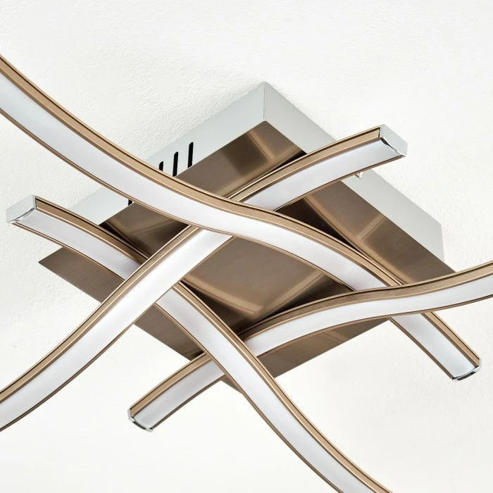 Hofstein Casale Deckenleuchte LED Nickel-Matt, 4-flammig 4 Hofstein Casale Deckenleuchte LED Nickel-Matt, 4-flammig – Bild 4