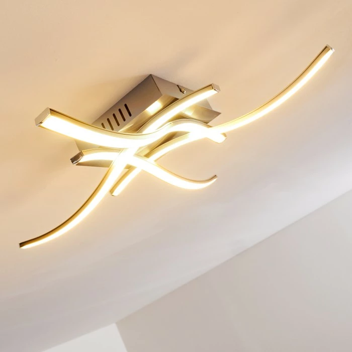 Hofstein Casale Deckenleuchte LED Nickel-Matt, 4-flammig 8 Hofstein Casale Deckenleuchte LED Nickel-Matt, 4-flammig – Bild 8