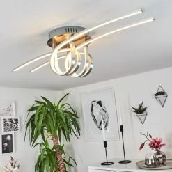 Hofstein Casale Deckenleuchte LED Nickel-Matt, 1-flammig