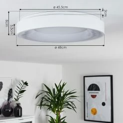 Hofstein Casina Deckenleuchte LED Weiß, 1-flammig, Fernbedienung 15 Hofstein Casina Deckenleuchte LED Weiß, 1-flammig, Fernbedienung -LED Leuchten Verkäufe casina deckenleuchte h3391587 3