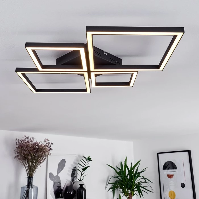 Hofstein Cavareno Deckenleuchte LED Schwarz, 1-flammig, Fernbedienung 11 Hofstein Cavareno Deckenleuchte LED Schwarz, 1-flammig, Fernbedienung – Bild 11