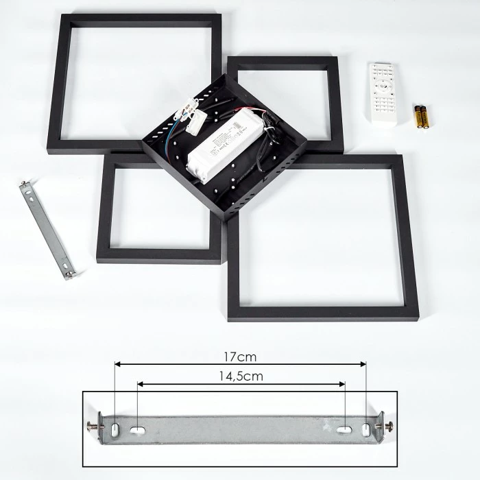Hofstein Cavareno Deckenleuchte LED Schwarz, 1-flammig, Fernbedienung 5 Hofstein Cavareno Deckenleuchte LED Schwarz, 1-flammig, Fernbedienung – Bild 5